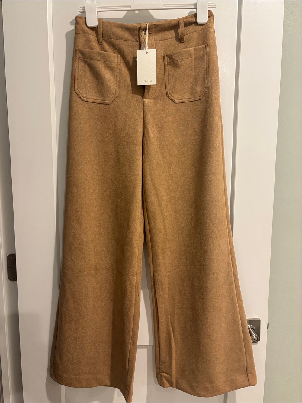 Lovelo Women’s Suede-Like Wide Leg Pants Medium